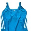 Adidas  Women’s Sh3.ro Standard Mid 3-Stripes One-Piece Swimsuit Size 14 Blue Photo 3