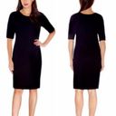 Mario Serrani  Short Sleeve Ribbed Black  Dress Size S Photo 1