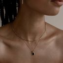 Onyx Necklace, Double Layered Necklace Set, Gold Necklace Set Photo 0