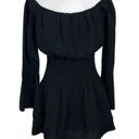 Majorelle  Kalani Mini Dress in Black Off The Shoulder A Line Smocked Revolve XS Photo 6