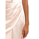 Elliatt  Alaia Asymmetric Satin Cocktail Dress in Blush Size Medium Photo 2