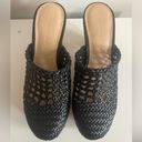 Veronica Beard Hardie Black Clogs Size 6 Perforated Leather Slip On Heeled Boho Photo 8