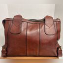 Fossil  Vintage Reissue Weekender Large Distressed Brown Leather Satchel Bag Photo 3