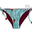 Poupette St. Barth NWOT  Lucy Bikini Bottom XS Aqua Fanciful Photo 0