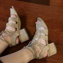 Steve Madden  | Kittyy Sand Suede Tie Up Sandal low Heel 5.5 Photo 4