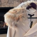 Elizabeth and James  Ivory Fur-Collar Coat Photo 2