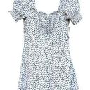 The Row  A White Ditzy Floral Scoop Neck Smocked Mini Dress Women’s Medium NWT Photo 0