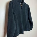 Lands'End Black Lands’ End Chunky Fleece 1/4 Zip Jacket Size S VGUC Photo 2