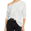 n:philanthropy  White Ribbed Off Shoulder Long Sleeve Sweater NWT size Large Photo 0