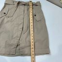 EXPRESS  Women's High Waisted Slit Front Utility Skirts Tan Size Small Photo 7