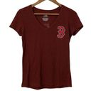 5th & Ocean  MLB BOSTON RED SOX Dark Red T-Shirt GREAT CATCH Women's Small Photo 2