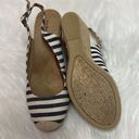 Krass&co G.h. Bass &  Emilie Espadrilles Cream And Blue Jute, Wedge Sandals Size 6 B-24 Photo 7