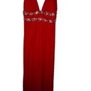 B Darlin  Red Halter Formal Maxi Dress Photo 0