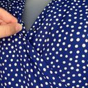 AQUA Blue and White Polka Dot Ruffled Wrap Dress Size Small Photo 4