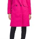 Bcbg Maxazria Double Breasted Boucle TEDDY Coat Jacket Bright Pink Size M NEW Photo 0