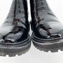 Loeffler Randall  Black Bridget Croc Embossed Patent Leather Chelsea Boot sz 6.5 Photo 5