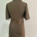 Trina Turk  Olive Army Green Twist Button Down Dress Size 4 Photo 4