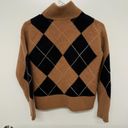 Everlane The Felted Merino Argyle Mockneck Sweater Photo 5