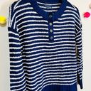 American Eagle Blue & White Striped Henley Jegging Fit Sweater Size XS Photo 1