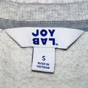 Joy Laby Gray Green Long Puff Sleeve Pullover Crew Neck Cropped Sweatshirt small Photo 1