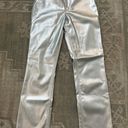 Abercrombie Silver Leather Pants Size 24 Photo 0