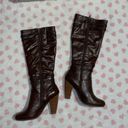 Bordeaux Bass Shoes Bass  Brown Knee High Heel Boots Size 7 Photo 3