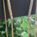 The Bar g by Gennaro Gold Plated and Rhinestone Dangling Chain Pierced Earri… Photo 4