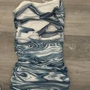 Et Clet Blue And White Swirl Mini Dress Photo 2