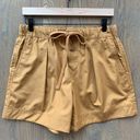 Vince NWT  Box Pleat Drawstring Shorts in Gold Ochre Size Medium Photo 3