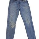 Levi's  Premium Wedgie Straight High Rise Distressed Jeans Size 28"x28" Button Photo 0