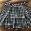 Black And White Plaid Mini Skirt Photo 0