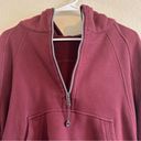 Lululemon  Scuba 1/2 Zip Cropped Hoodie Sweatshirt Womens M/L Maroon Photo 0