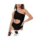 Missguided  black cut out bodysuit size Large Photo 14