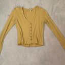 Sky And Sparrow Yellow Cropped Cardigan Photo 0