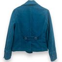 American Eagle Y2K  Teal Blue Big Button Double Breasted Pea Coat Size Large Photo 2