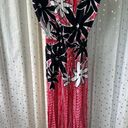 Hula Bay Hawaiian Tahitian Tribal Tiare Floral Strapless Flowy Jumpsuit M Red Size M Photo 1