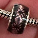 Pandora  Purple Dew Floral Silver Vintage Spacer retired Charm Photo 0