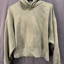 ZARA Green Cropped Hoodie Photo 1