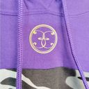 Krass&co Port &  Womens Size S Purple & Black Camo Pattern Hooded Sweatshirt w/ Ka Photo 4