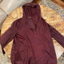 LA Hearts Maroon 1/4 Zip Windbreaker Photo 0