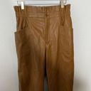 Madewell Vegan Leather Pull-On Paperbag Pants in Camel Photo 3