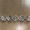 Brighton  Interlok Celtic Knot Silver Plated Bracelet Pre-owned w/ Crystals 7” Photo 6