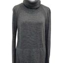 Lululemon  100% Merino Wool Turtleneck Kangaroo Pocket Thumbholes Gray size 6 Photo 0