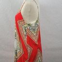 Renee C . Womens Shift Dress Size L Red Bandana Print Spaghetti Strap Scoop Neck Photo 4