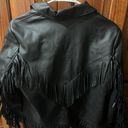 Top Shop Leather Fringe Jacket Photo 3