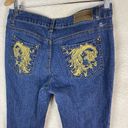 Rocawear Vtg Y2K  Dragon Embroidered Jeans Womens Size 7 Boot Cut 2000s Photo 2