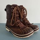 Sorel Tivoli Camp Brown Leather Waterproof Snow Boots Photo 0