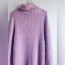 Lulus  Sweet Whispers Mauve Multi Eyelash Knit Turtleneck Sweater Dress Photo 6