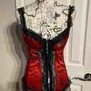 Vintage y2k Lace Floral Corset Steampunk Victorian Gothic Satin Multi Size M Photo 0