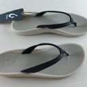 Olukai NEW  Pi’oe W 11 Beach Pool Sandals Flip Flop Slippers Trench Blue/Mst Grey Photo 0